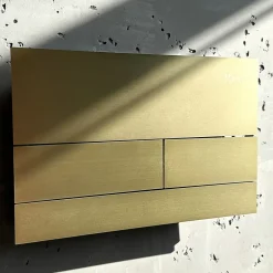Rea Bâti Support Wc Avec Plaque De Commande Type T Brush Gold* Wc Suspendu