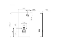 Vente-unique Bâti-support décoratif pour WC suspendu - Noir - SPINOSA* Wc Suspendu