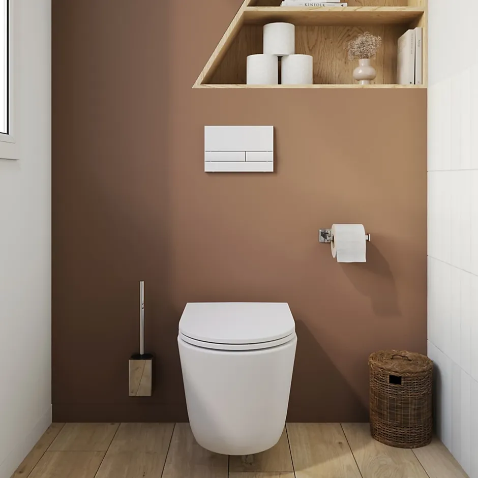 GoodHome Bâti-support sol et mur pour WC suspendu autoportant, certifié NF, Silgo