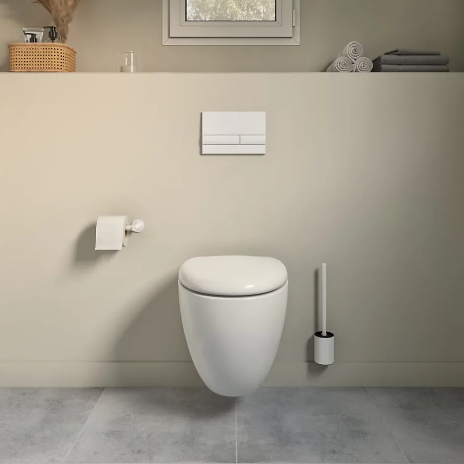 GoodHome Bâti-support sol et mur pour WC suspendu autoportant, certifié NF, Silgo