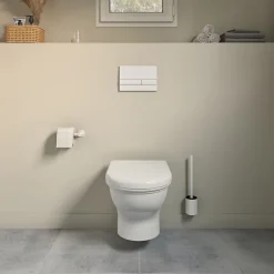 GoodHome Bâti-support sol et mur pour WC suspendu autoportant, certifié NF, Silgo