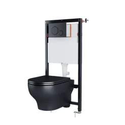 GoodHome Bâti-support sol et mur pour WC suspendu autoportant, certifié NF, Silgo