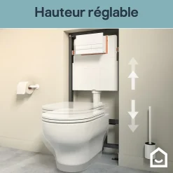 GoodHome Bâti-support universel pour WC suspendu Olan* Wc Suspendu
