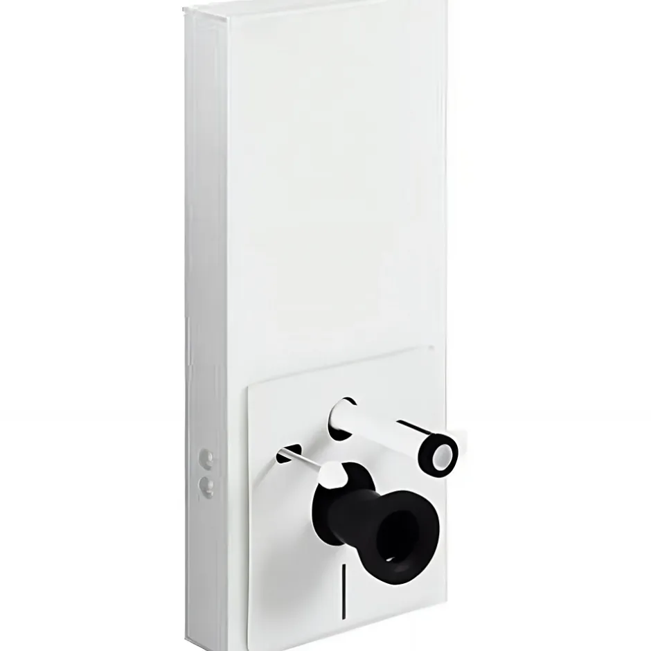 Sanindusa Bâti-support WC suspendu avec habillage blanc complet insonorisé prêt à poser SANGLASS WALL 3/6L