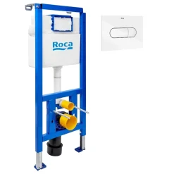 Roca Bâti-support WC suspendu, installation sur cloison légère, hauteur 112 cm, chasse 2/4-6 L + plaque blanche (ROW01-FR)* Wc Suspendu