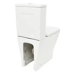 Swiss Aqua Technologies B-Way Kit complet WC à poser vario avec chasse d'eau Vortex + réservoir de chasse + abattant SoftClose, blanc