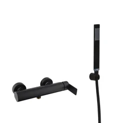Swiss Aqua Technologies by Paffoni B-Way Set mitigeur de douche mécanique + Douchette 1 jet, Flexible 1,5m Noir mat (ATBSBW268-SET2* Colonne De Douche Mécanique
