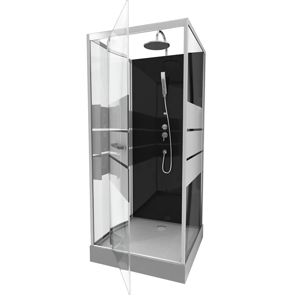 Aurlane Cabine de douche 90 carrée 90x90x225cm - SCRATCHY 90* Cabine De Douche
