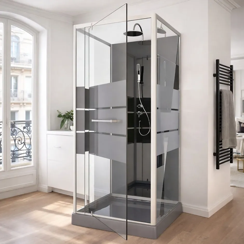 Aurlane Cabine de douche 90 carrée 90x90x225cm - SCRATCHY 90* Cabine De Douche