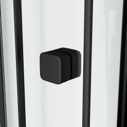 Aurlane Cabine de douche 1/4 de cercle 85x85x200 cm - Portes coulissantes - Receveur Noir Mat* Cabine De Douche