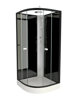 Aurlane Cabine de douche 1/4 de cercle 85x85x225cm - NEBULA