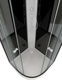 Aurlane Cabine de douche 1/4 de cercle 85x85x225cm - NEBULA