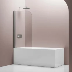 Bernstein Cabine de douche d'angle en verre, portes pliantes - NT201 - Profilé Chrome, 80x140x140cm* Porte De Douche