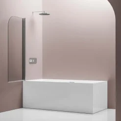 Bernstein Cabine de douche d'angle en verre, portes pliantes - NT201 - Profilé Chrome, 80x140x140cm* Porte De Douche
