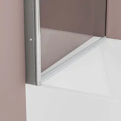 Bernstein Cabine de douche d'angle en verre, portes pliantes - NT201 - Profilé Chrome, 80x140x140cm* Porte De Douche