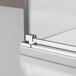 Bernstein Cabine de douche d'angle verre 8mm, 1 porte battante, Profilé Chrome - NT403 - 90x120x195cm