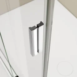 Bernstein Cabine de douche d'angle, verre clair 6mm, porte coulissante - NT806 FLEX 100x80x195cm* Paroi De Douche