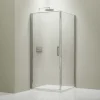 Bernstein Cabine de douche d'angle 100x100x195cm (LxPxH) verre 8mm, 1 porte battante 100cm, Profilé chrome - NT416* Porte De Douche
