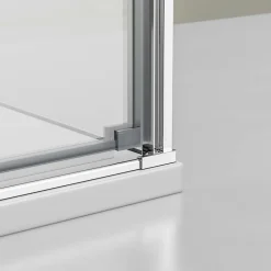 Bernstein Cabine de douche d'angle 100x100x195cm (LxPxH) verre 8mm, 1 porte battante 100cm, Profilé chrome - NT416* Porte De Douche