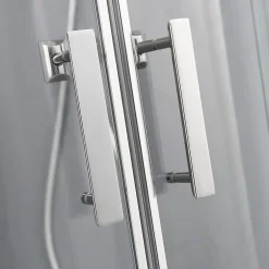 GoodHome Cabine de douche hydromassante quart de cercle 90 x 90 cm, profilés chromés, Beloya* Cabine De Douche