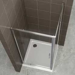 Saniverre Cabine de douche IBEA H.190 cm porte pivotante verre transparent 90 x 90 cm -* Cabine De Douche