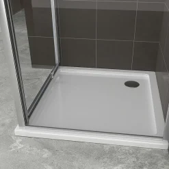 Saniverre Cabine de douche IBEA H.190 cm porte pivotante verre transparent 90 x 90 cm -* Cabine De Douche