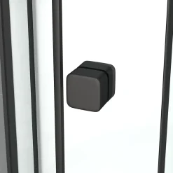 Galedo Cabine de douche intégrale carrée noir, L.80 x l.80 x H.200 cm, portes coulissantes, Julie