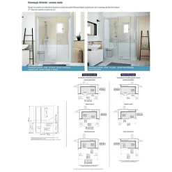 Kinedo Cabine de douche Kinemagic Sérénité 160x80 angle basse solo transparent thermostatique* Cabine De Douche