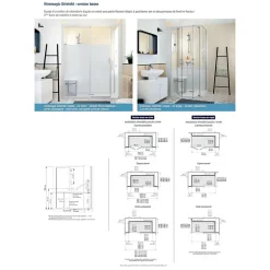 Kinedo Cabine de douche Kinemagic Sérénité 160x80 angle basse solo transparent thermostatique* Cabine De Douche