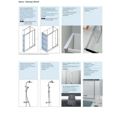 Kinedo Cabine de douche Kinemagic Sérénité 160x80 angle basse solo transparent thermostatique* Cabine De Douche