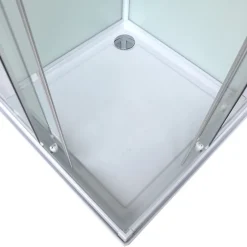 Cabine de douche l.80 x L.80 x H.200 cm – blanche, avec mitigeur et douchette, GoodHome Arkell* Cabine De Douche
