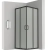 Saniverre Cabine de douche LANABLACK H.180 cm portes coulissantes verre 6 mm opaque 70 x 70 cm -* Cabine De Douche