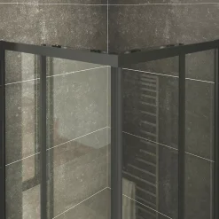 Saniverre Cabine de douche LANABLACK H.180 cm portes coulissantes verre 6 mm transparent 70 x 70 cm -* Cabine De Douche