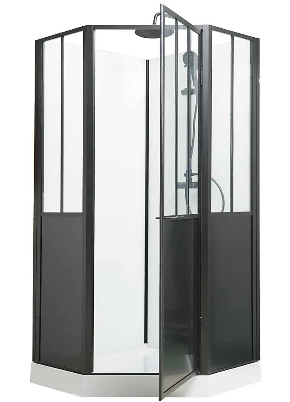 Gelco Design Cabine de douche noir opera 100x100x210