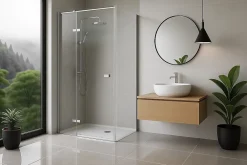 Rea Cabine De Douche Atlas Chrome 90X90 Left* Paroi De Douche