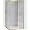 Rea Cabine de douche City Brushed Gold 80x100