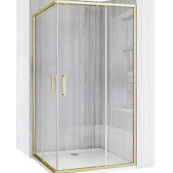 Rea Cabine de douche City Brushed Gold 80x100