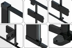 Rea Cabine de douche Fargo Black 90x120 Black* Paroi De Douche