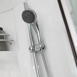 Kiamami Valentina Cabine De Douche 90X90 Avec Hydromassage Et Bain De Vapeur Semi-Circulaire - Vesuvio
