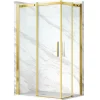 Balneo Cabine de douche 80x100 cm coulissante en 6mm verre trempé anticalcaire, profils dorés