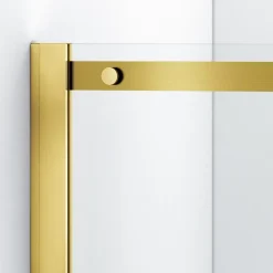 Balneo Cabine de douche 80x100 cm coulissante en 6mm verre trempé anticalcaire, profils dorés