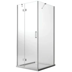 Idralite Cabine de douche 70x90 CM H190 Transparent avec Easyclean mod. Flip Porte + Fixe