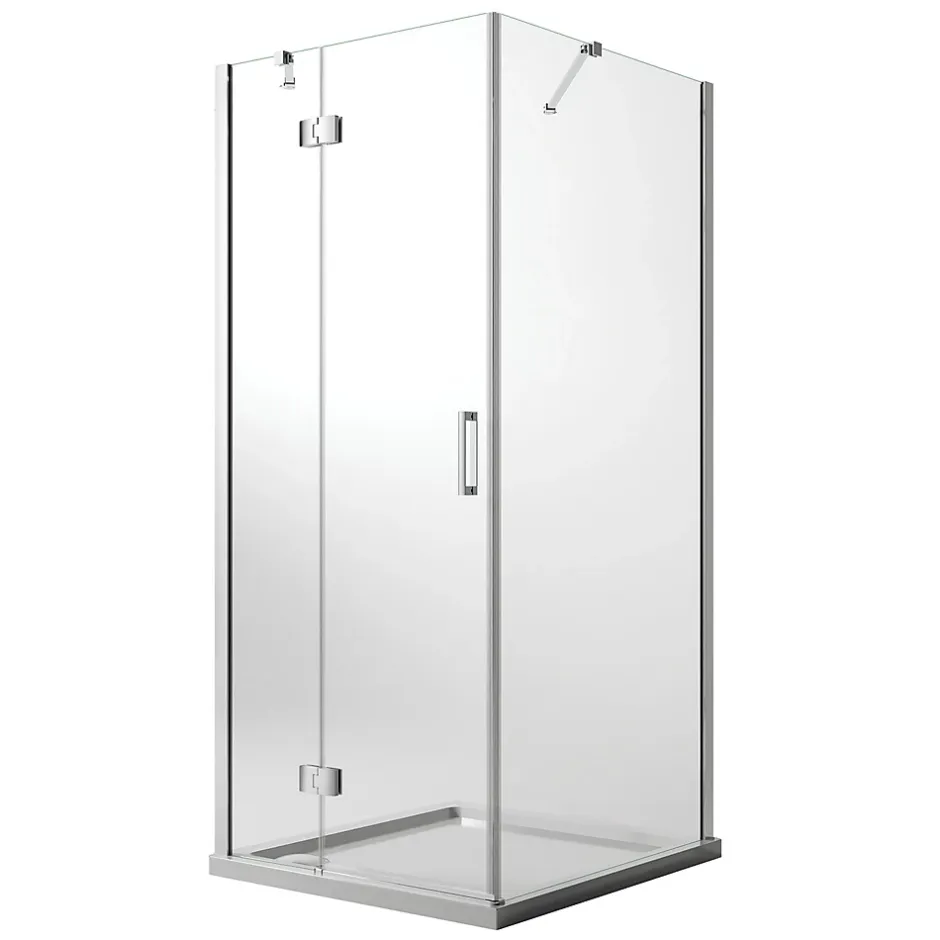 Idralite Cabine de douche 70x60 CM H190 Transparent avec Easyclean mod. Flip Porte + Fixe