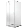 Idralite Cabine de douche 80x90 CM H190 Transparent avec Easyclean mod. Flip Porte + Fixe* Cabine De Douche
