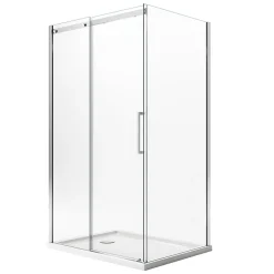 Idralite Cabine de douche 80x110CM H200 Verre Transparent 8mm Gauche avec Easy-Clean mod. Prime Duo 1 Porte* Cabine De Douche