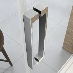 AICA Sanitaire Cabine de douche 140x90x195 cm - verre 8 mm anticalcaire - porte coulissante - sans receveur