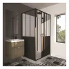 Gelco CABINE DE DOUCHE 90X120X220 STYLE INDUSTRIEL NOIR