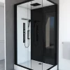 Aurlane Cabine de douche 110x80x215cm - Verre Trempé - Mitigeur Chrome - DUALITY 3 RECTANGLE* Cabine De Douche