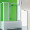 Forte Cabine douche 3 côtés Pare-Baignoire 70x160x70 CM en acrylique mod. Plutone 2 avec ouverture centrale