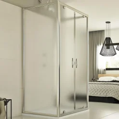 Idralite Cabine douche 3 côtés 90x120x90 CM H198 Opaque mod. Cristal Trio 2 Portes